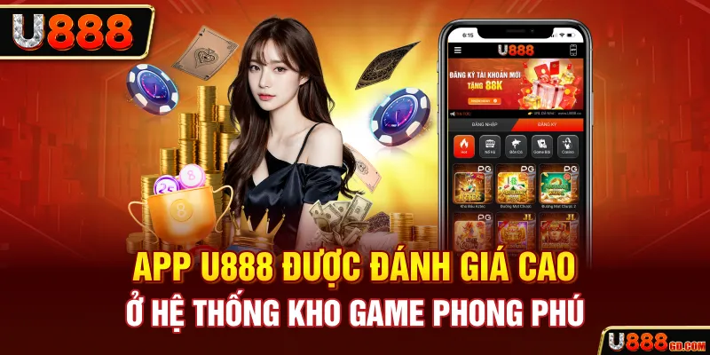 App U888 được đánh giá cao ở hệ thống kho game phong phú