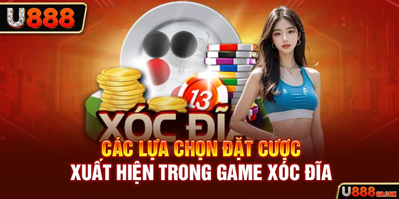 Các lựa chọn đặt cược xuất hiện trong game xóc đĩa